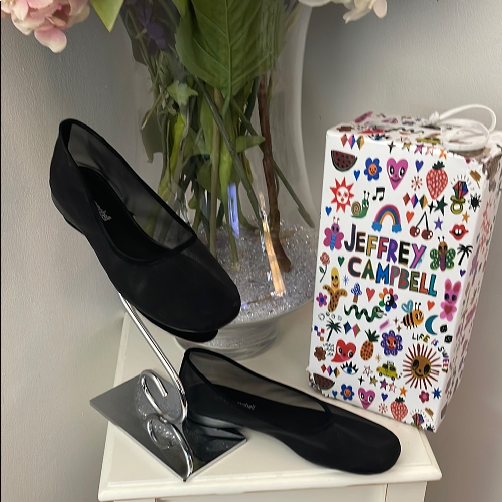 Jeffrey Campbell Black Ballet Flats
